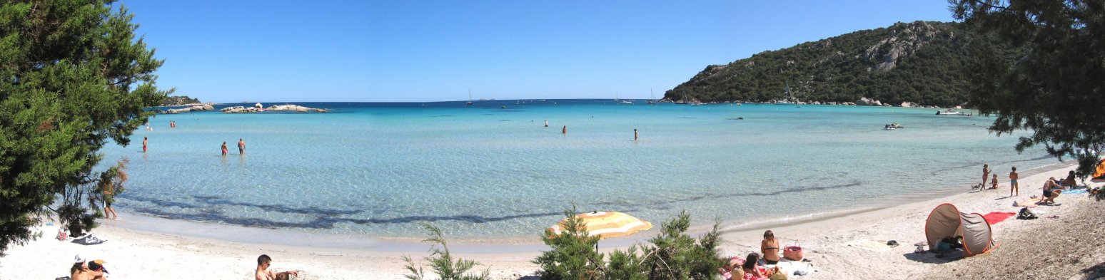 Panorama : Visite virtuelle de la plage de Santa Giulia - Corse.