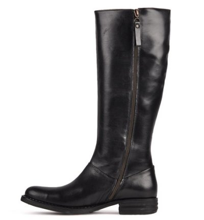 photo : bottes No Brand en cuir lisse noir pour femme avec un zip 164 euros sur Sarenza