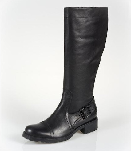 photo : bottes noires en cuir a talon Ananta 29526BE1 139 euros chez Beryl