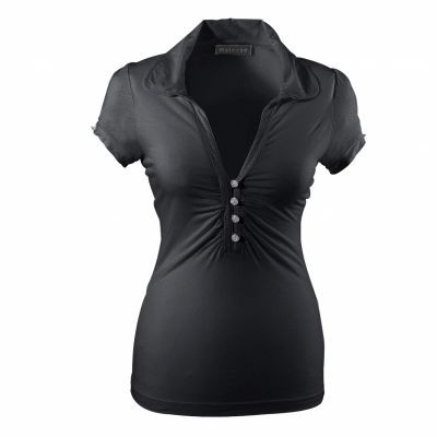 photo : polo manches courtes noir Melrose 20 euros