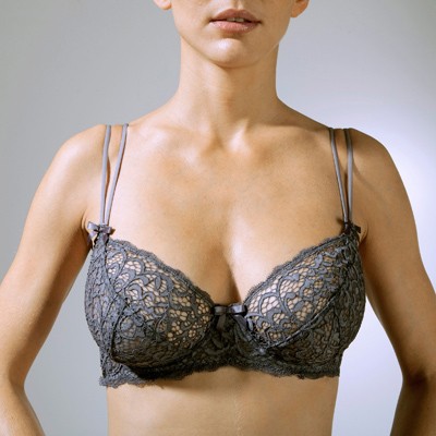 photo : soutien gorge a armatures Chuchotements en dentelle gris 30 euros