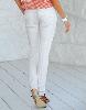 pantalon slim taille basse femme satin blanc en soldes 12 euros (agrandir la photo)