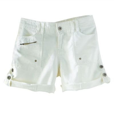 photo : short battle blanc retroussable